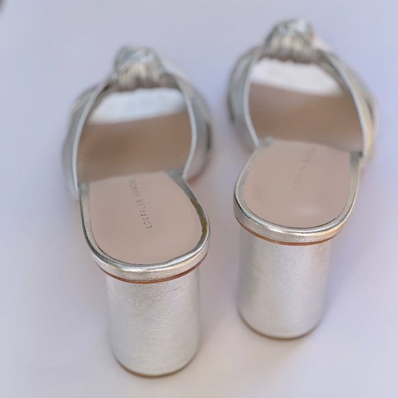 Loeffler Randall Coco Metallic Silver Heels Size 10 - Picture 8 of 16